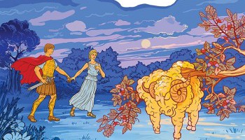 Медея допомагає Ясону викрасти золоте руно - грецький міф