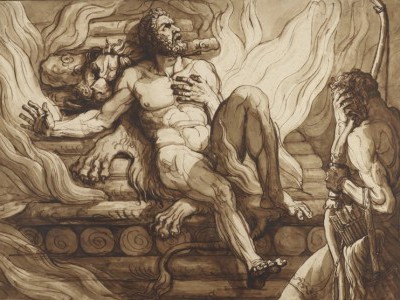 Смерть Геракла і прийняття його до сонму олімпійських богів - грецький міф